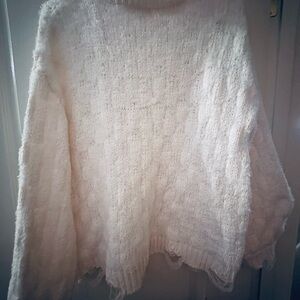 POL Soft Cream Crewneck Sweater